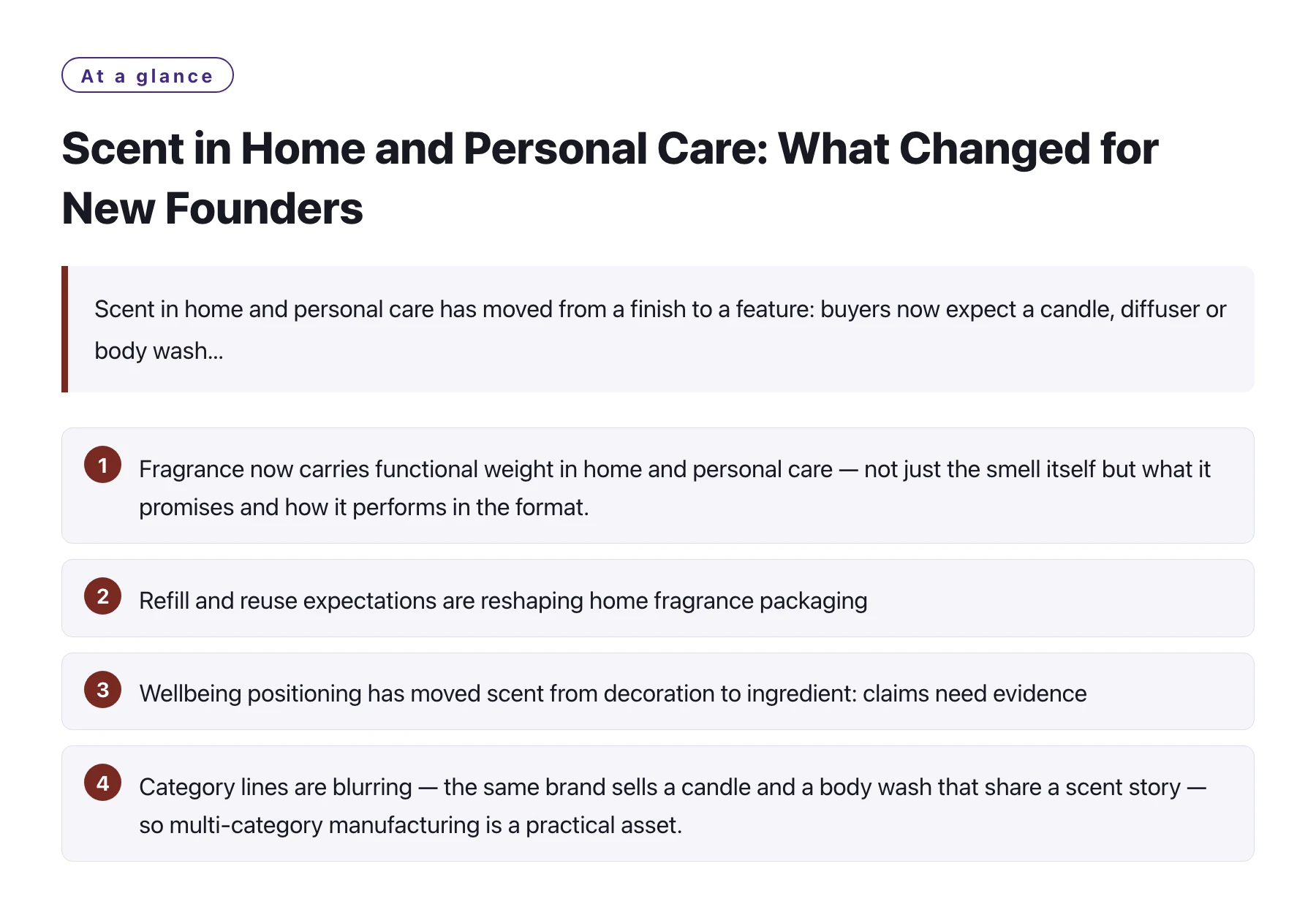 Scent in Home and Personal Care: What Changed for New Founders——全文要点速览